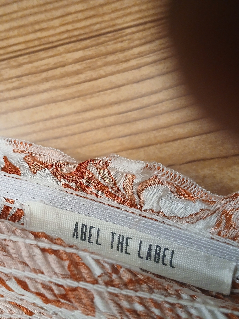 Abel The Label Rust Floral Smocked Maxi Dress with Ruffle Straps - Picture 8 of 9